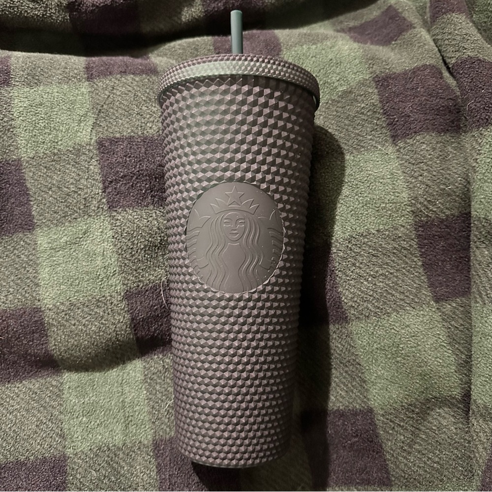 Matte Green Studded Starbucks Tumbler